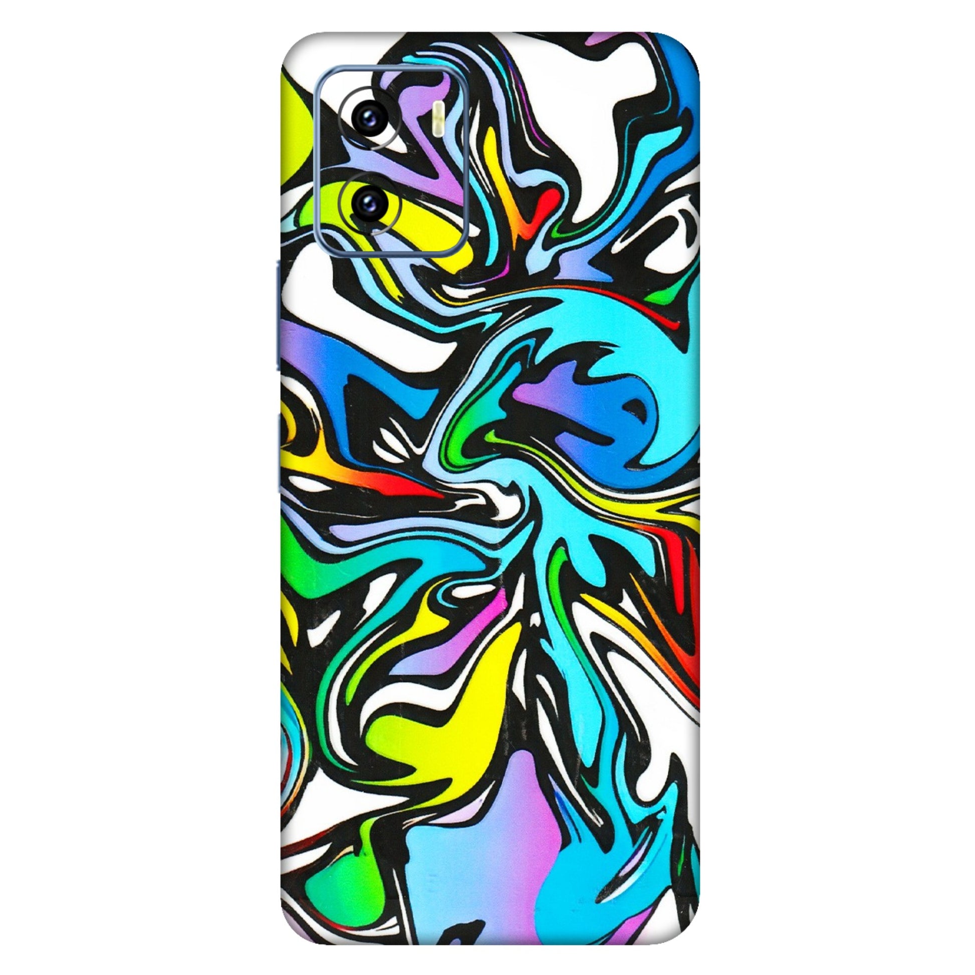 VIVO Y Series Phone Skins (All Models) - Abstract Colour Paints - 3D Embossed Finish (L-271) Vivo Y15C