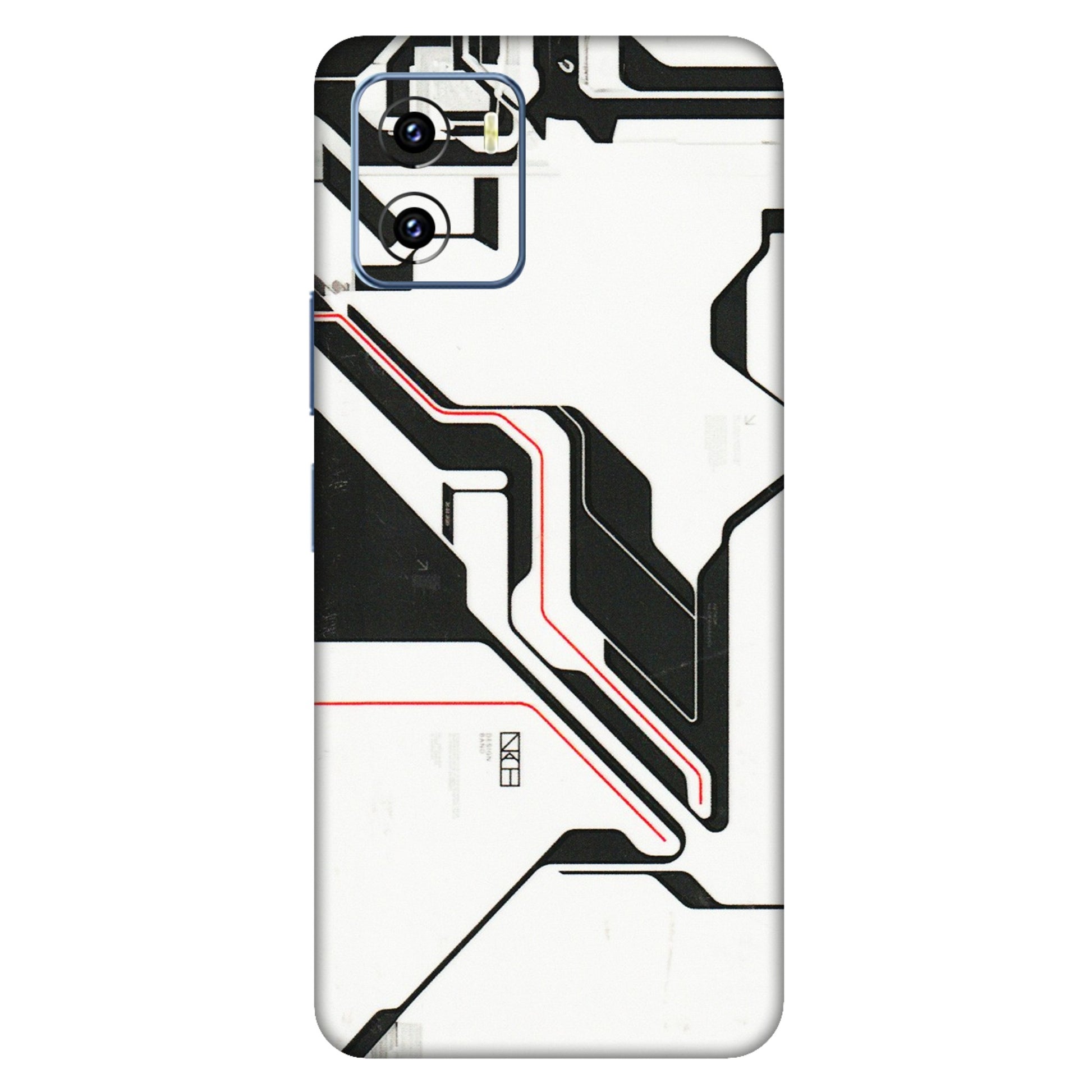 VIVO Y Series Phone Skins (All Models) - White Techy Logo - 3D Embossed Finish (L-312) Vivo Y15C