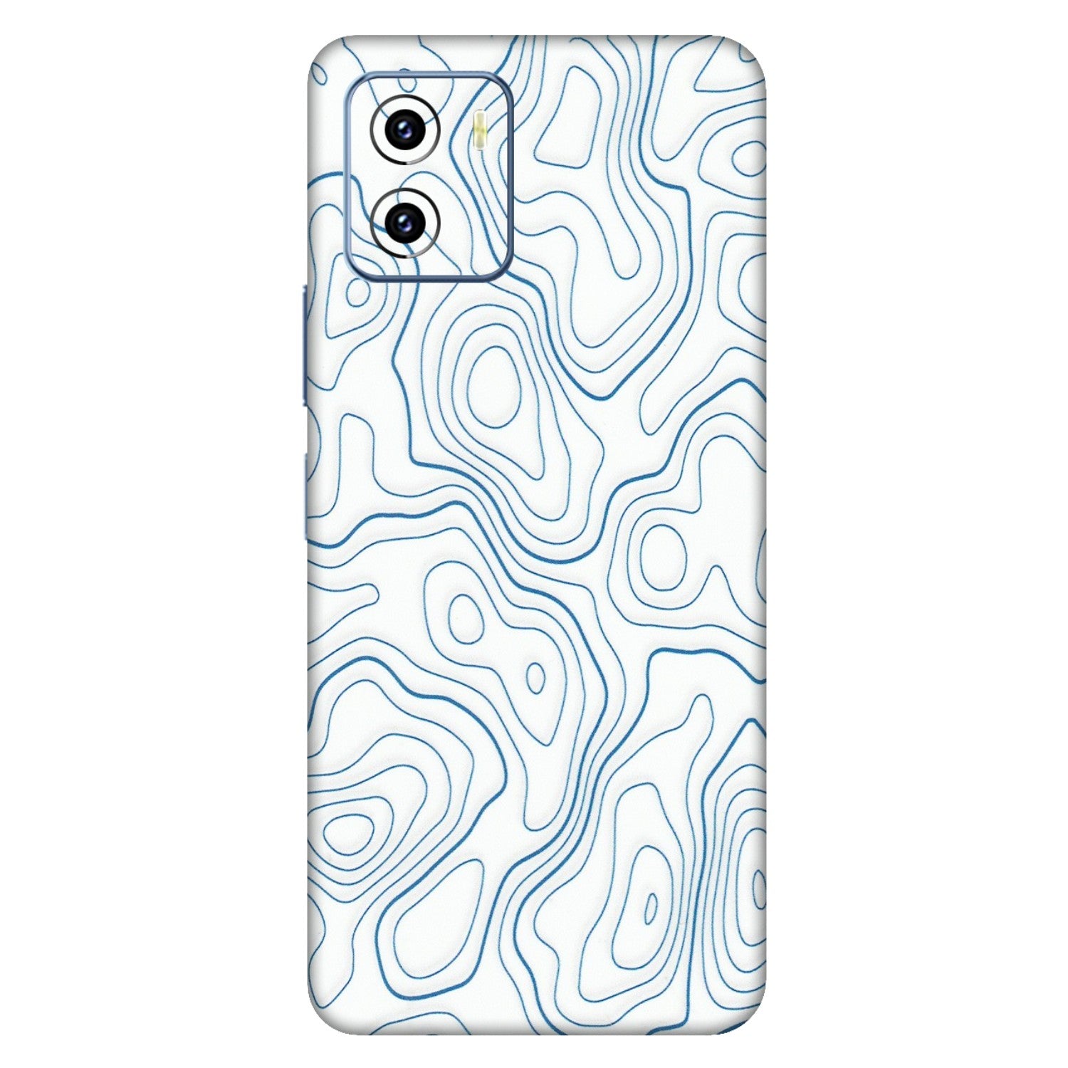 VIVO Y Series Phone Skins (All Models) - Blue And White Swirls - Matte Finish (M-139) Vivo Y15C