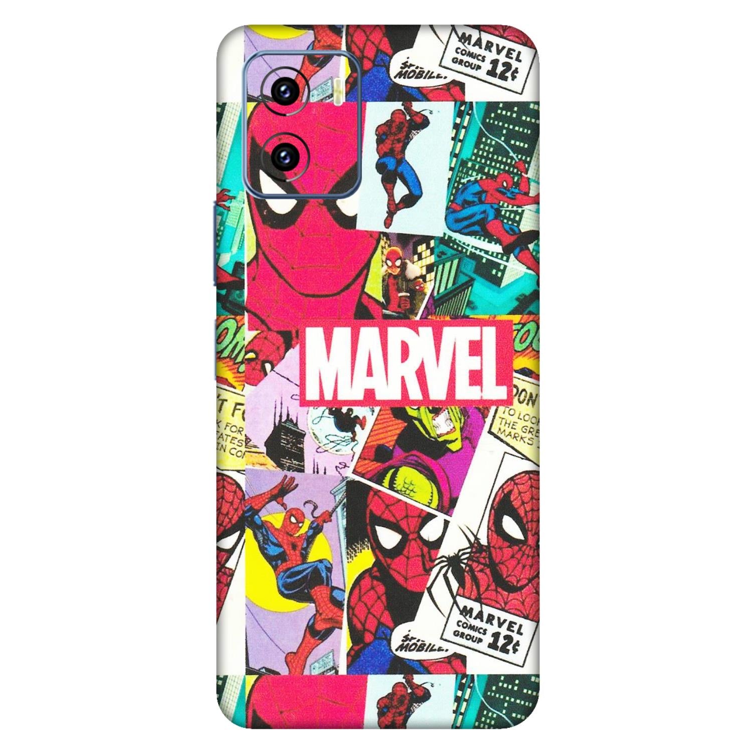 VIVO Y Series Phone Skins (All Models) - Marvel Comic Spiderman Grafitti - Matte Finish (M-72) Vivo Y15C