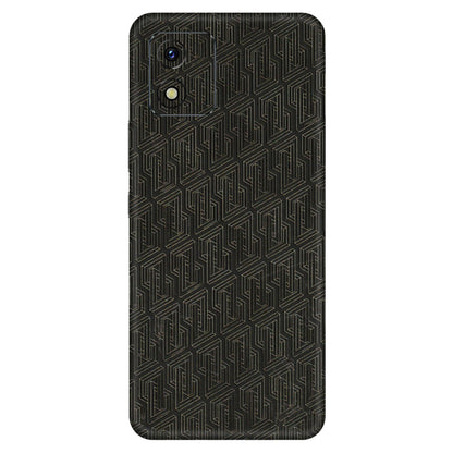 VIVO Y Series Phone Skins (All Models) - Black Abstract Pattern - 3D Embossed Finish (L-117) Vivo Y15S