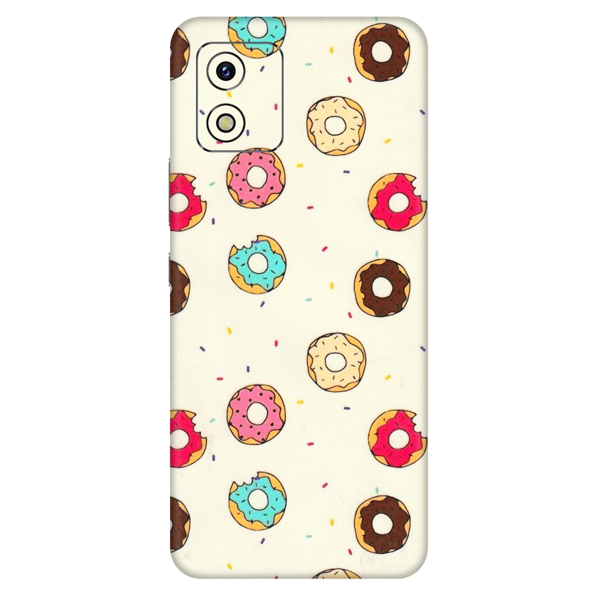 VIVO Y Series Phone Skins (All Models) - Mini Donuts Doodle Art - 3D Embossed Finish (L-122) Vivo Y15S