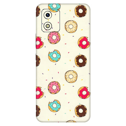 VIVO Y Series Phone Skins (All Models) - Mini Donuts Doodle Art - 3D Embossed Finish (L-122) Vivo Y15S