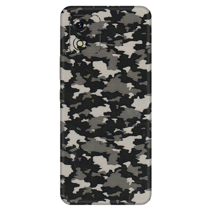 VIVO Y Series Phone Skins (All Models) - Black/Grey Camoflaunge - 3D Embossed Finish (L-142) Vivo Y15S