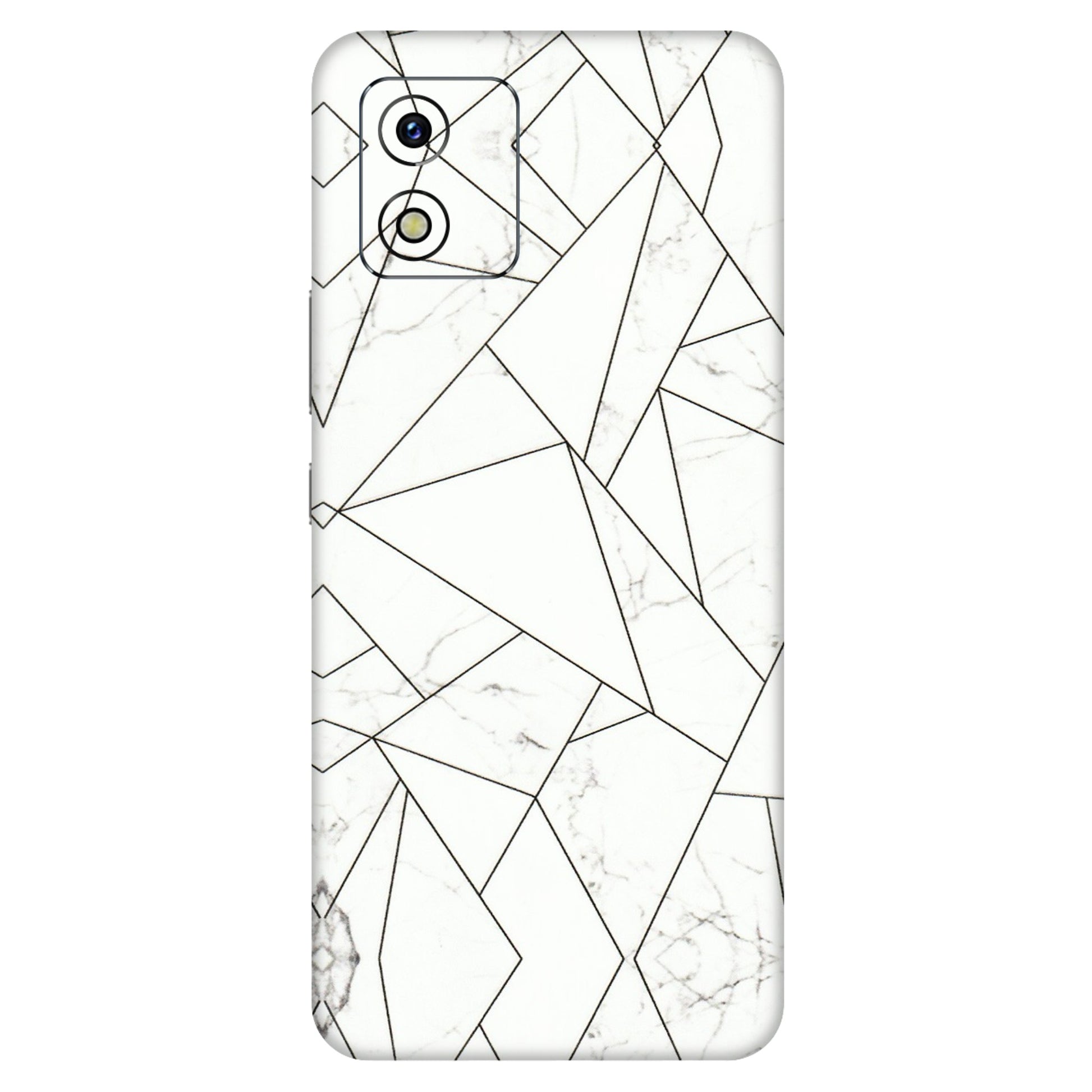 VIVO Y Series Phone Skins (All Models) - Luxury White Marble Effect - 3D Embossed Finish (L-168) Vivo Y15S