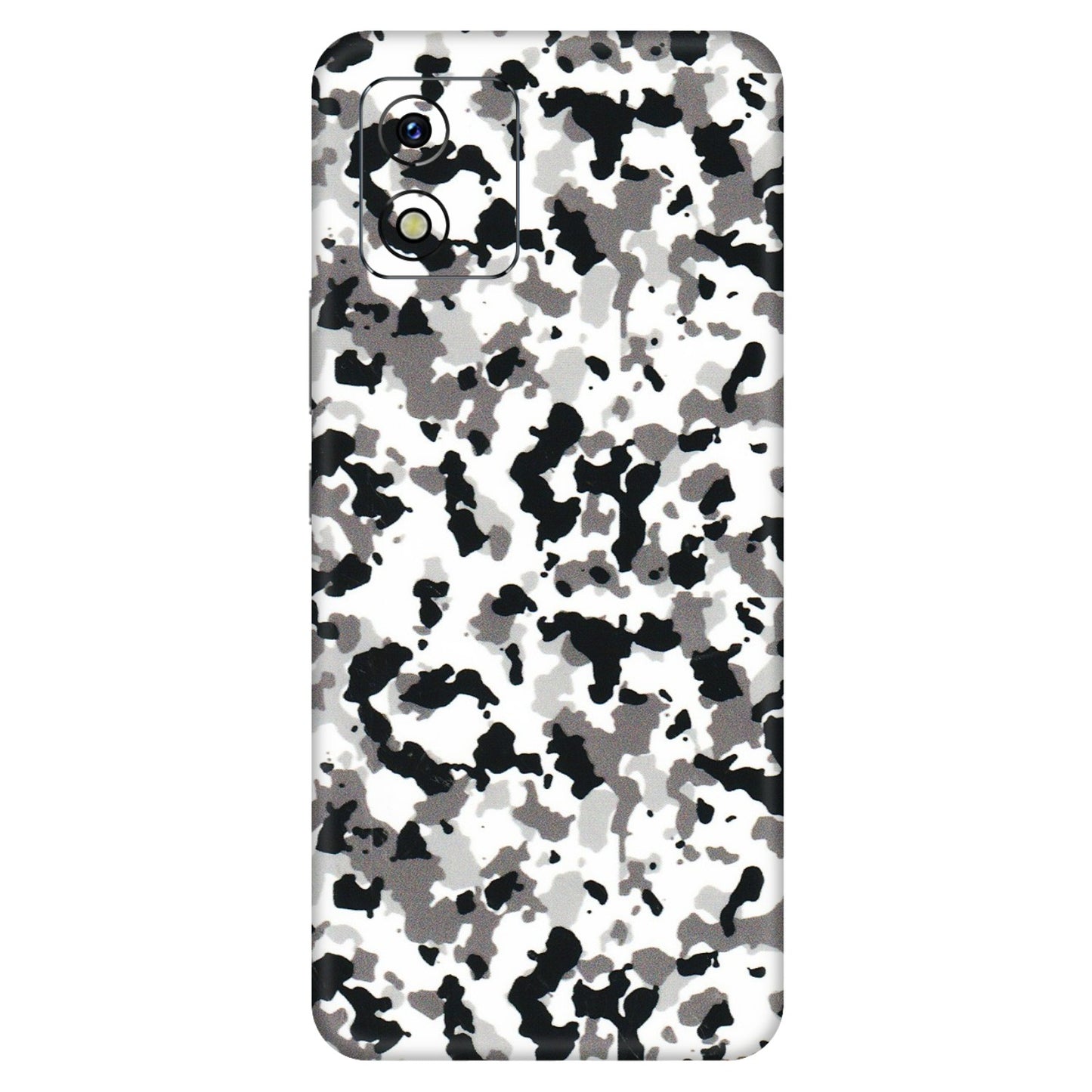 VIVO Y Series Phone Skins (All Models) - White Black Camouflage - 3D Embossed Finish (L-18) Vivo Y15S