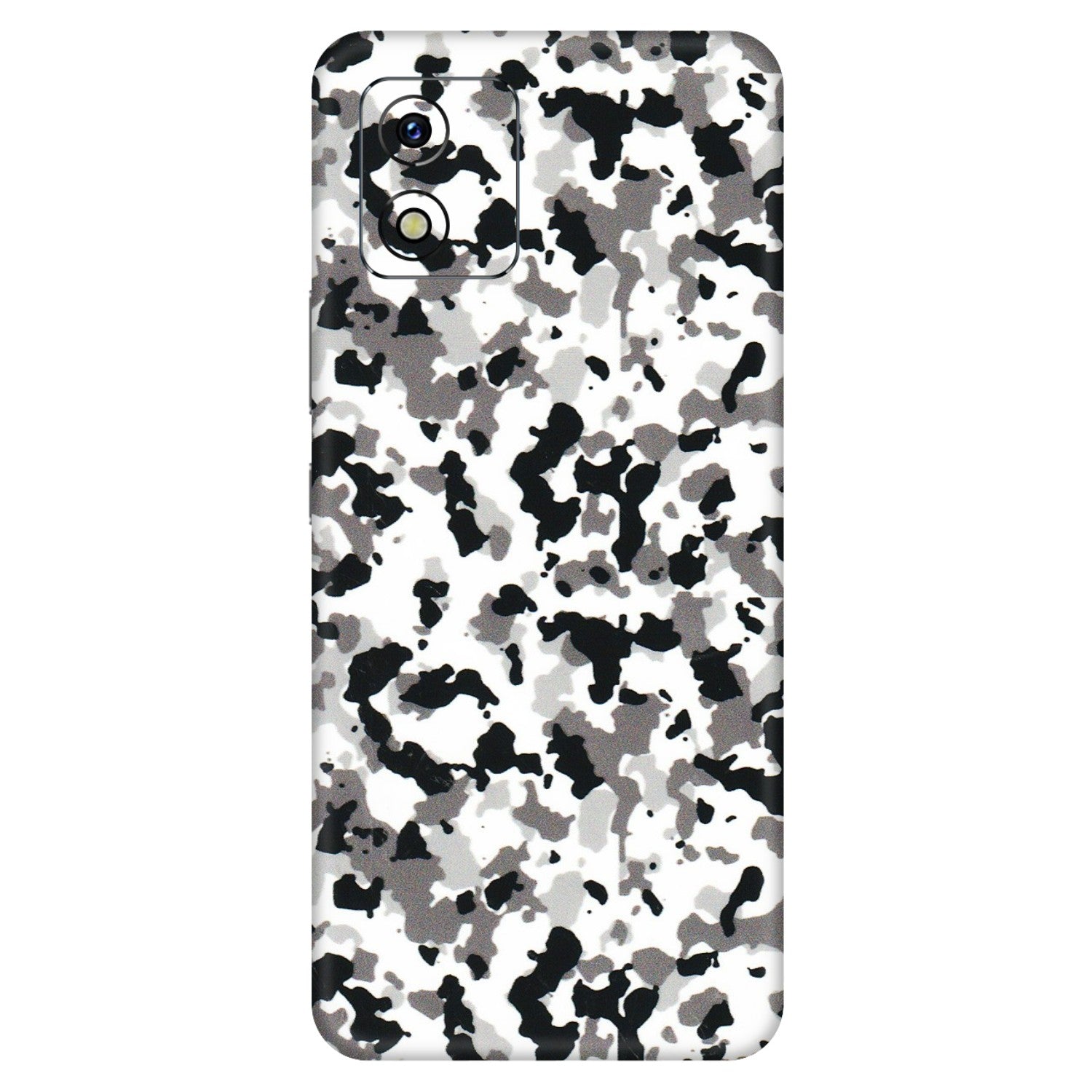 VIVO Y Series Phone Skins (All Models) - White Black Camouflage - 3D Embossed Finish (L-18) Vivo Y15S
