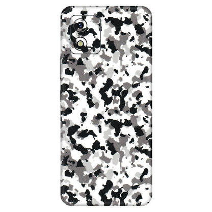 VIVO Y Series Phone Skins (All Models) - White Black Camouflage - 3D Embossed Finish (L-18) Vivo Y15S