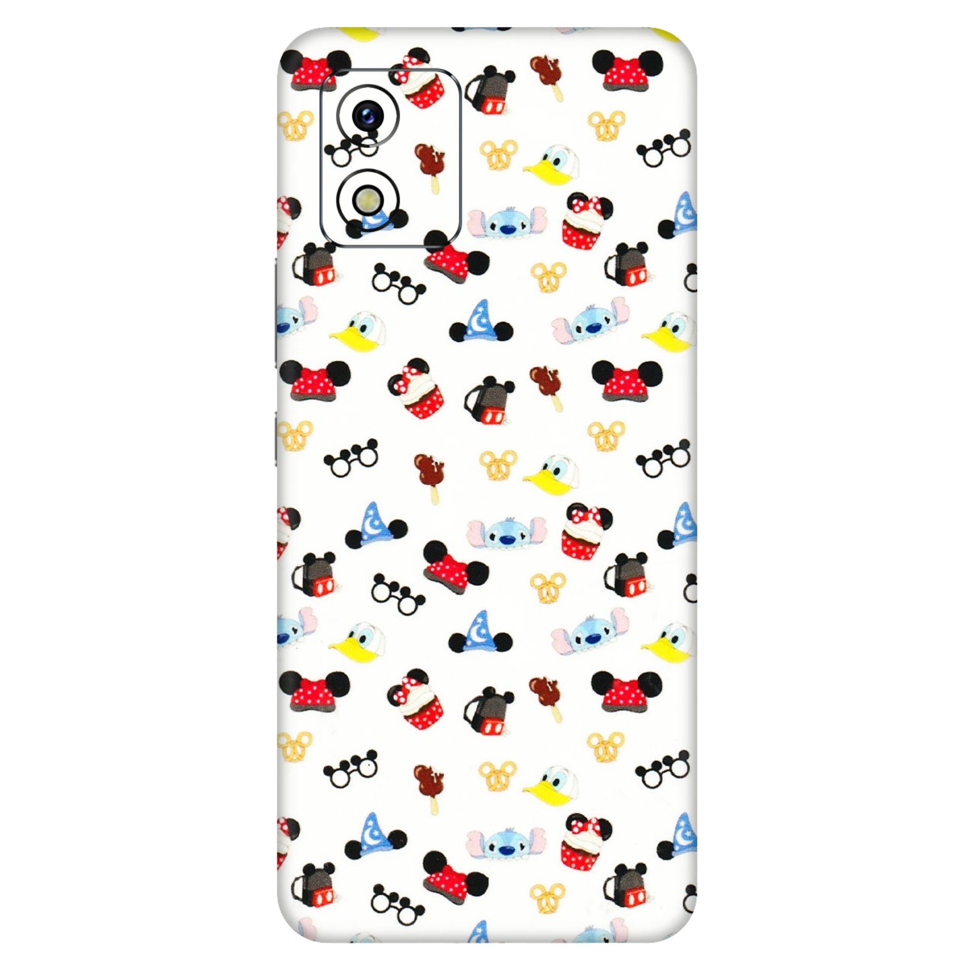 VIVO Y Series Phone Skins (All Models) - Minnie Mouse & Donald Doodles s - 3D Embossed Finish (L-194) Vivo Y15S