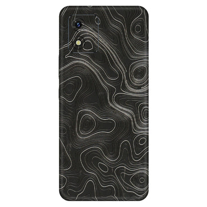 VIVO Y Series Phone Skins (All Models) - Abstract White Line Map - 3D Embossed Finish (L-269) Vivo Y15S