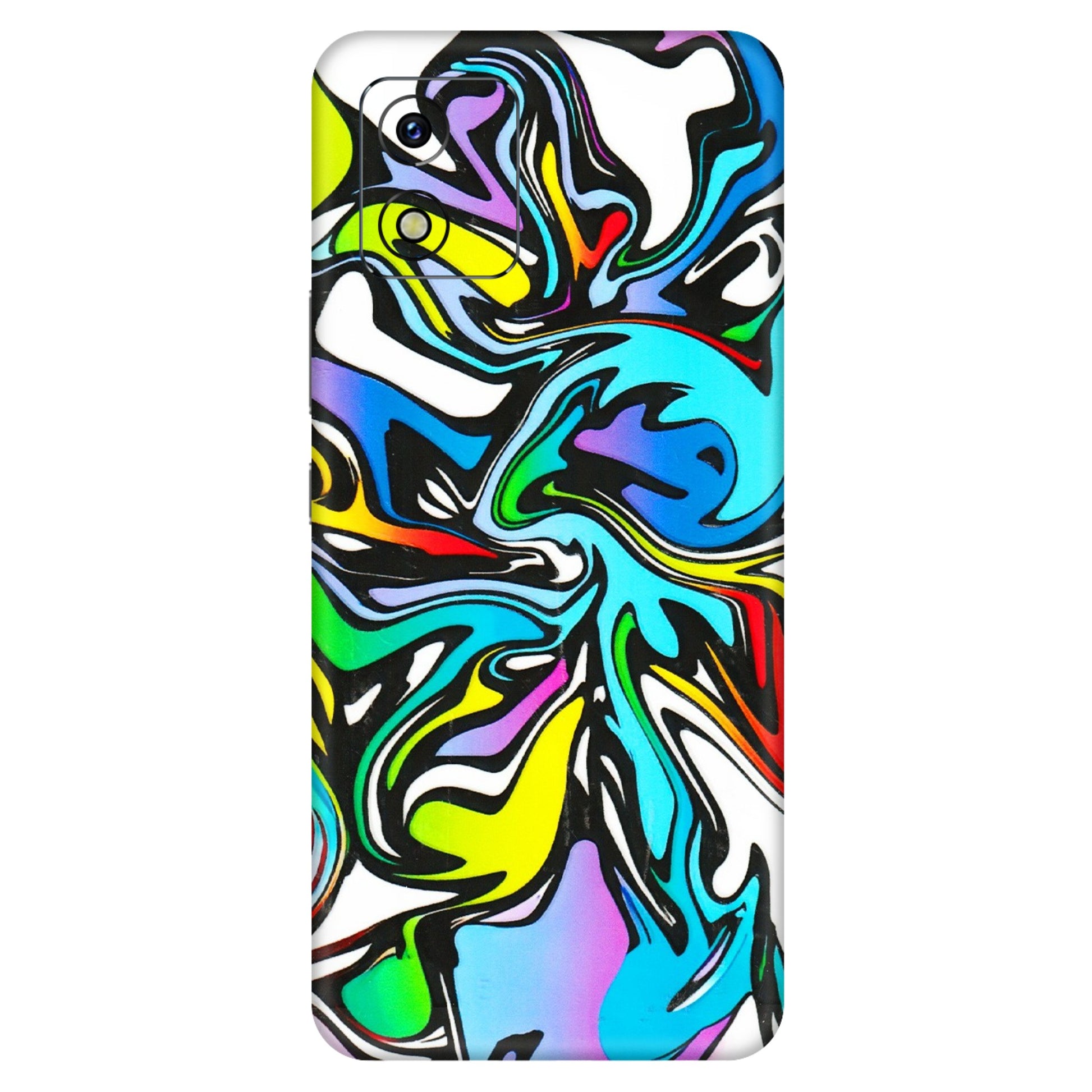 VIVO Y Series Phone Skins (All Models) - Abstract Colour Paints - 3D Embossed Finish (L-271) Vivo Y15S