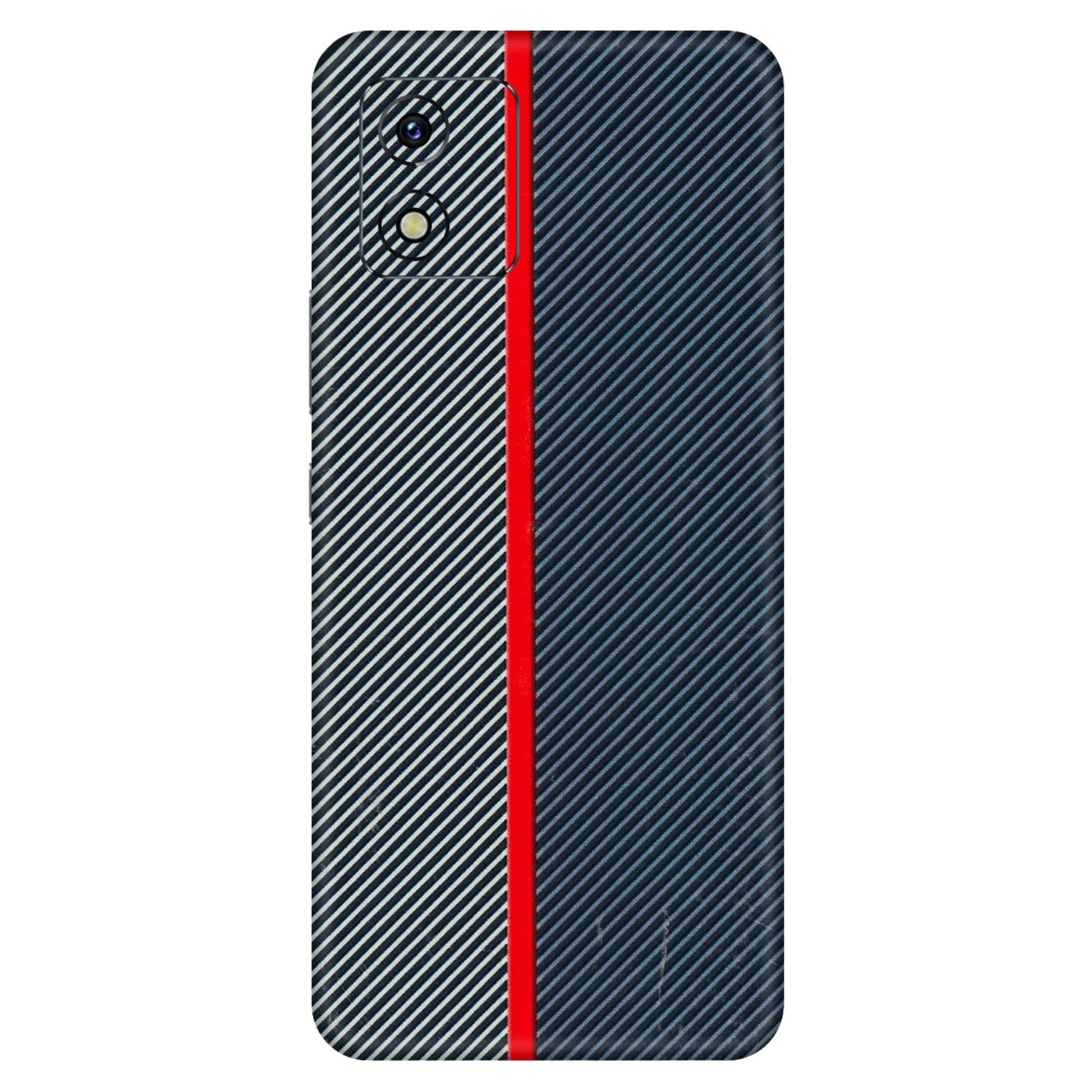 VIVO Y Series Phone Skins (All Models) - Blue Sober Lines - 3D Embossed Finish (L-305) Vivo Y15S