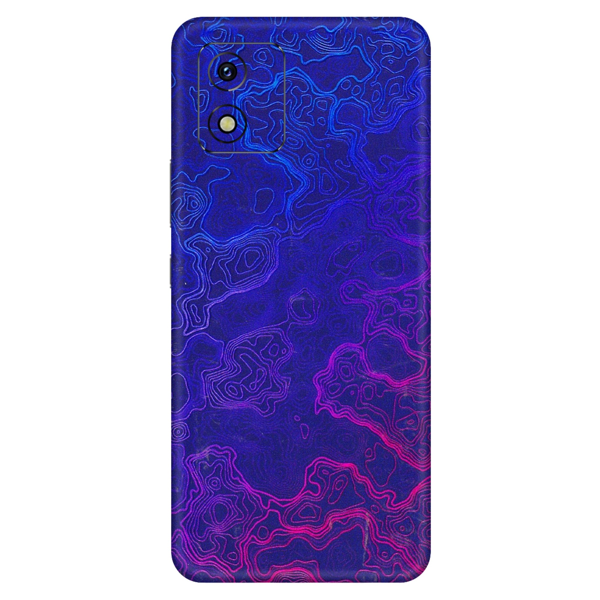 VIVO Y Series Phone Skins (All Models) - Purple Ripples Swirl - 3D Embossed Finish (L-314) Vivo Y15S