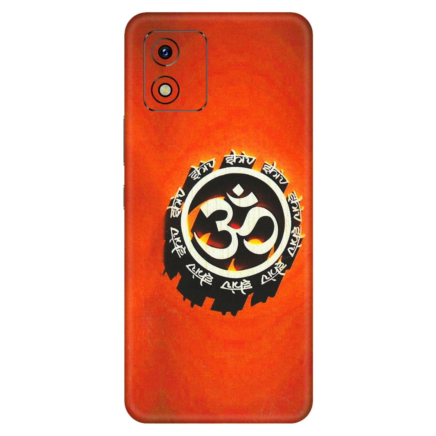 VIVO Y Series Phone Skins (All Models) - Aum Shiv Orange - 3D Embossed Finish (L-32) Vivo Y15S