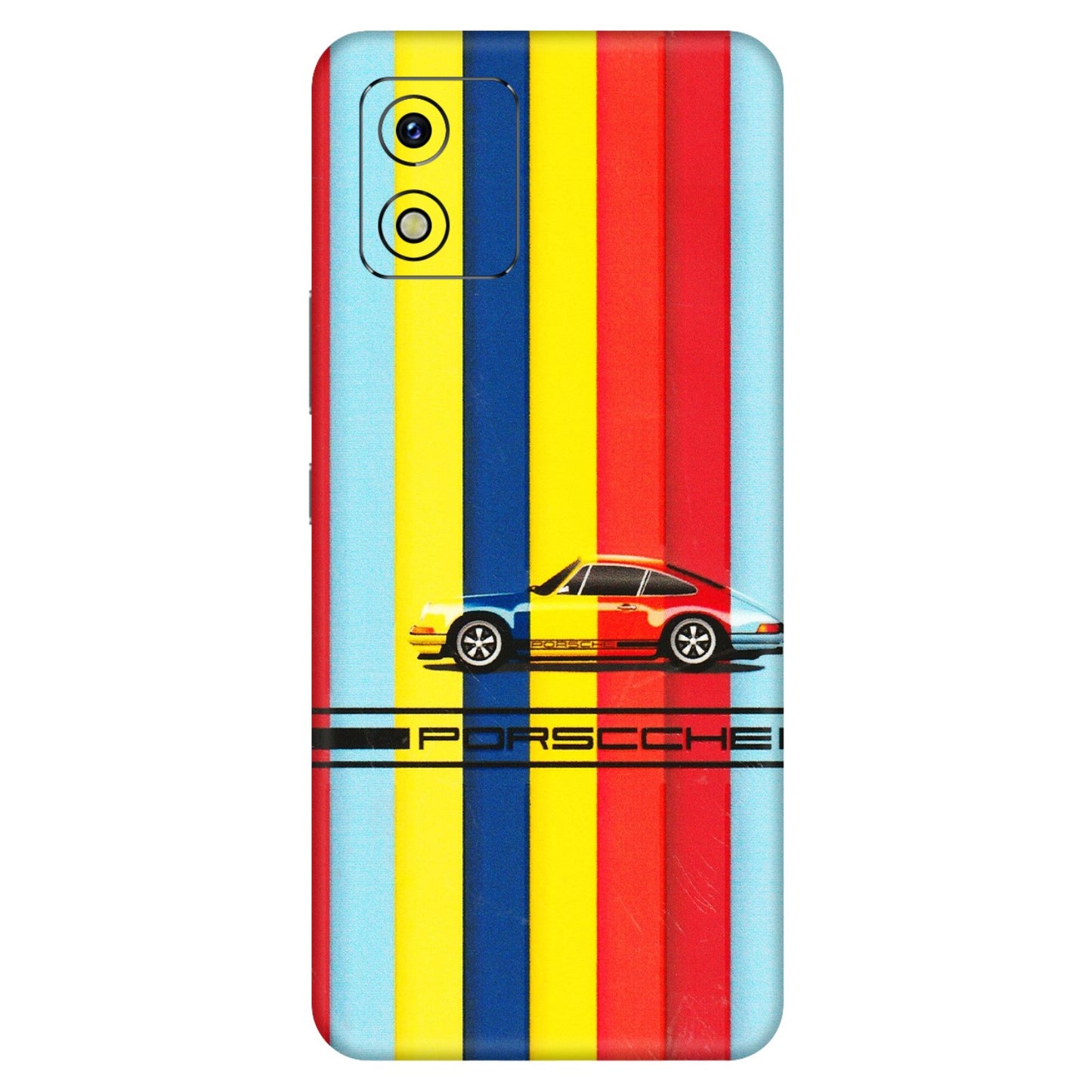 VIVO Y Series Phone Skins (All Models) - Multicolour Porche - 3D Embossed Finish (L-39) Vivo Y15S