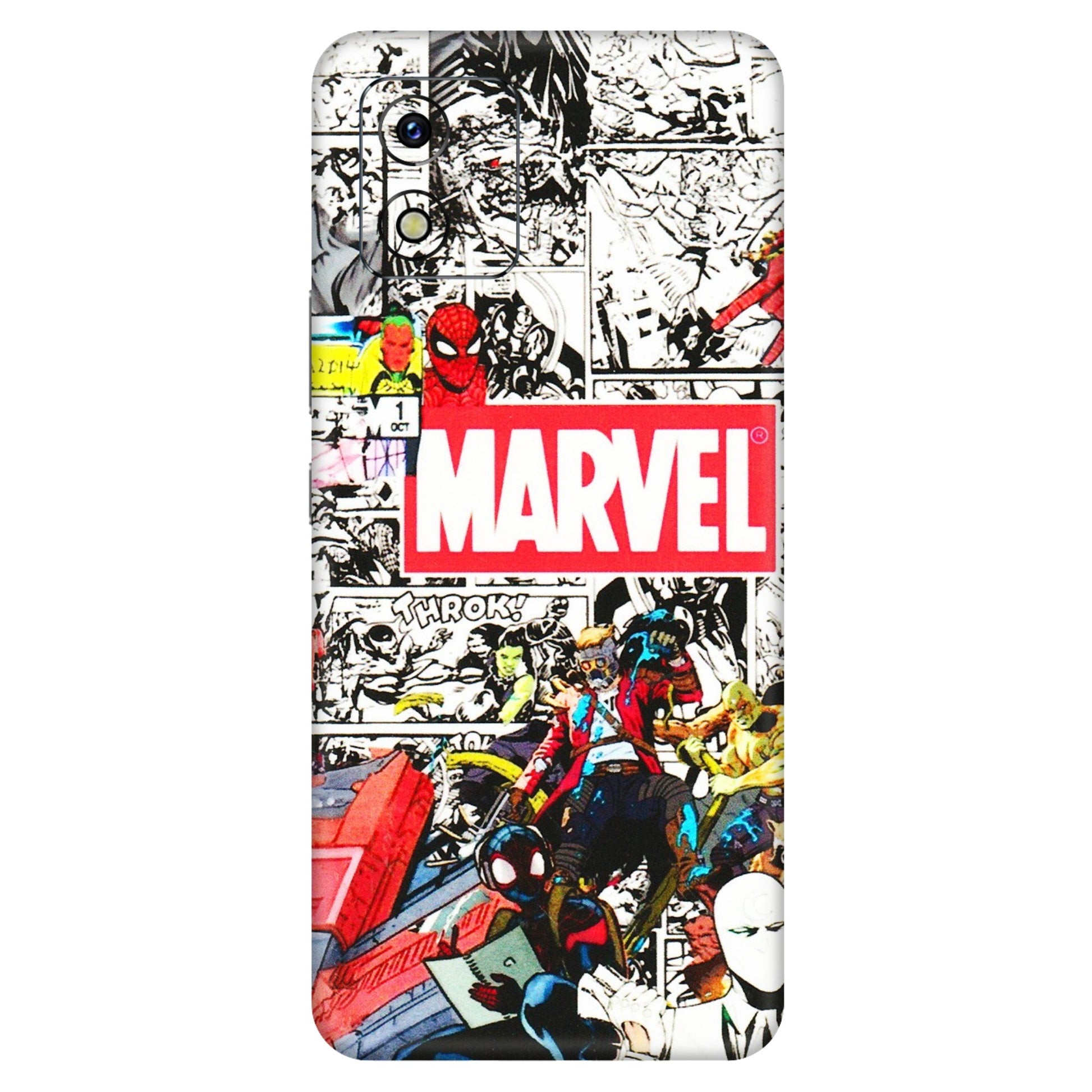 VIVO Y Series Phone Skins (All Models) - Marvel Colorful Comic - 3D Embossed Finish (L-64) Vivo Y15S