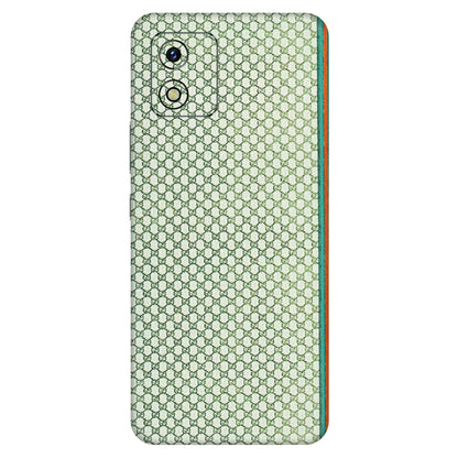 VIVO Y Series Phone Skins (All Models) - Gucci Fabric Pattern - 3D Embossed Finish (L-73) Vivo Y15S