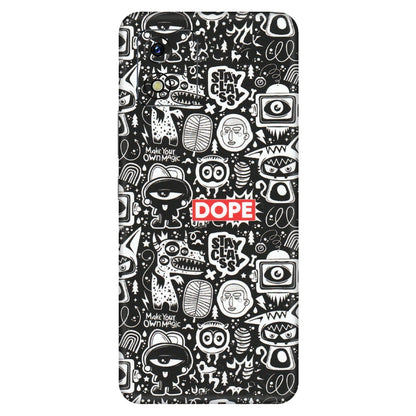 VIVO Y Series Phone Skins (All Models) - Dope Stay Classy Black Doodles - Matte Finish (M-126) Vivo Y15S