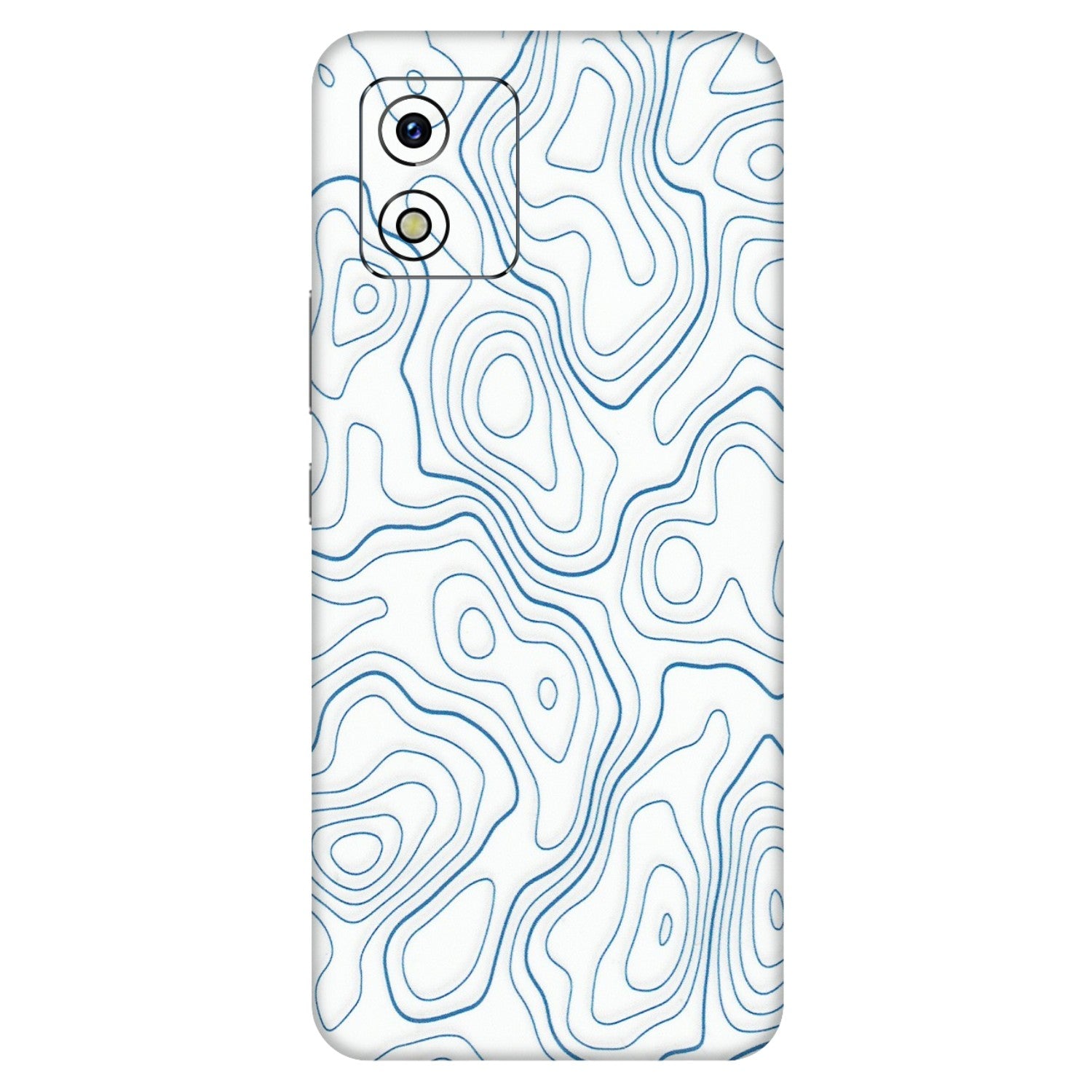VIVO Y Series Phone Skins (All Models) - Blue And White Swirls - Matte Finish (M-139) Vivo Y15S
