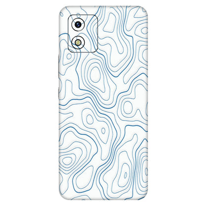 VIVO Y Series Phone Skins (All Models) - Blue And White Swirls - Matte Finish (M-139) Vivo Y15S