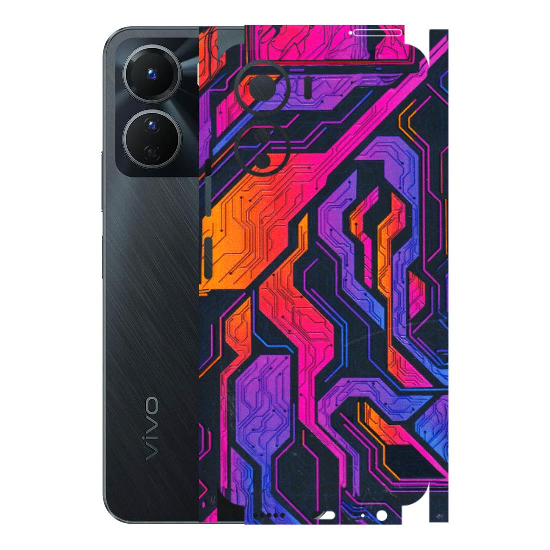 VIVO Y Series Phone Skins (All Models) - Tech Circuits Futuristic - 3D Embossed Finish (L-07) Vivo Y16