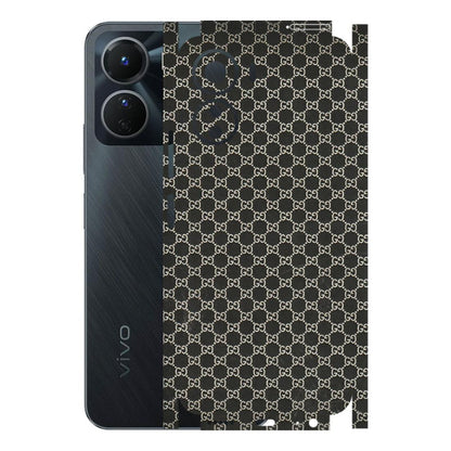 VIVO Y Series Phone Skins (All Models) - Black G Print - 3D Embossed Finish (L-109) Vivo Y16