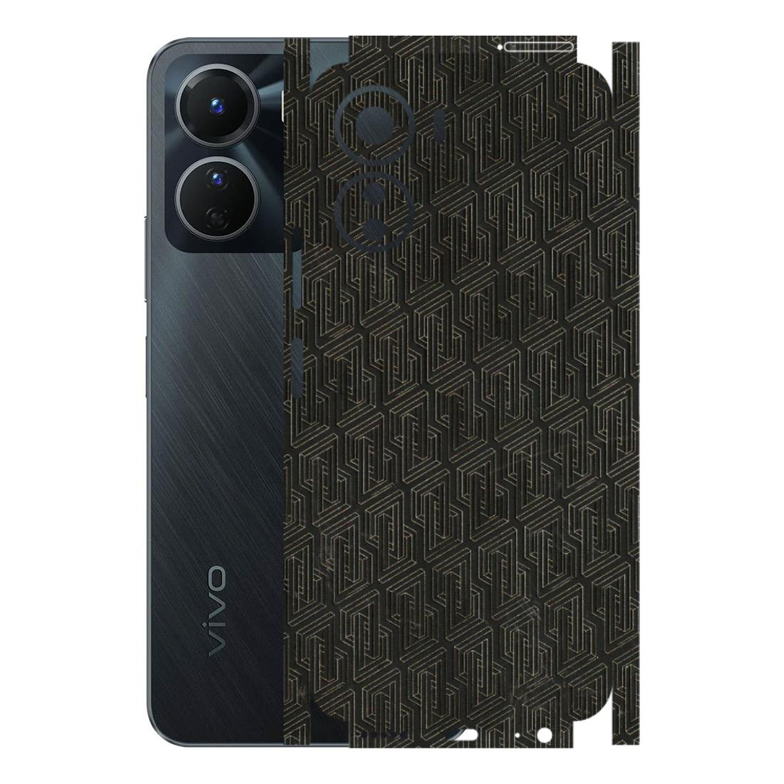 VIVO Y Series Phone Skins (All Models) - Black Abstract Pattern - 3D Embossed Finish (L-117) Vivo Y16