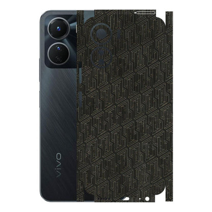 VIVO Y Series Phone Skins (All Models) - Black Abstract Pattern - 3D Embossed Finish (L-117) Vivo Y16