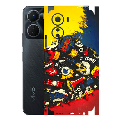 VIVO Y Series Phone Skins (All Models) - Pacific Doodle Art - 3D Embossed Finish (L-120) Vivo Y16
