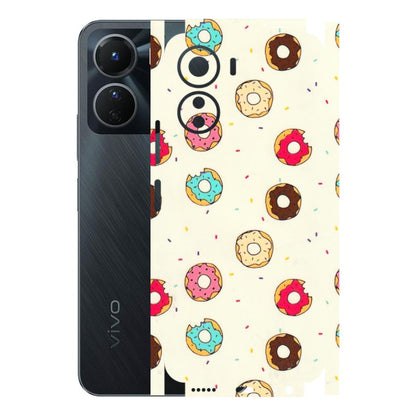 VIVO Y Series Phone Skins (All Models) - Mini Donuts Doodle Art - 3D Embossed Finish (L-122) Vivo Y16
