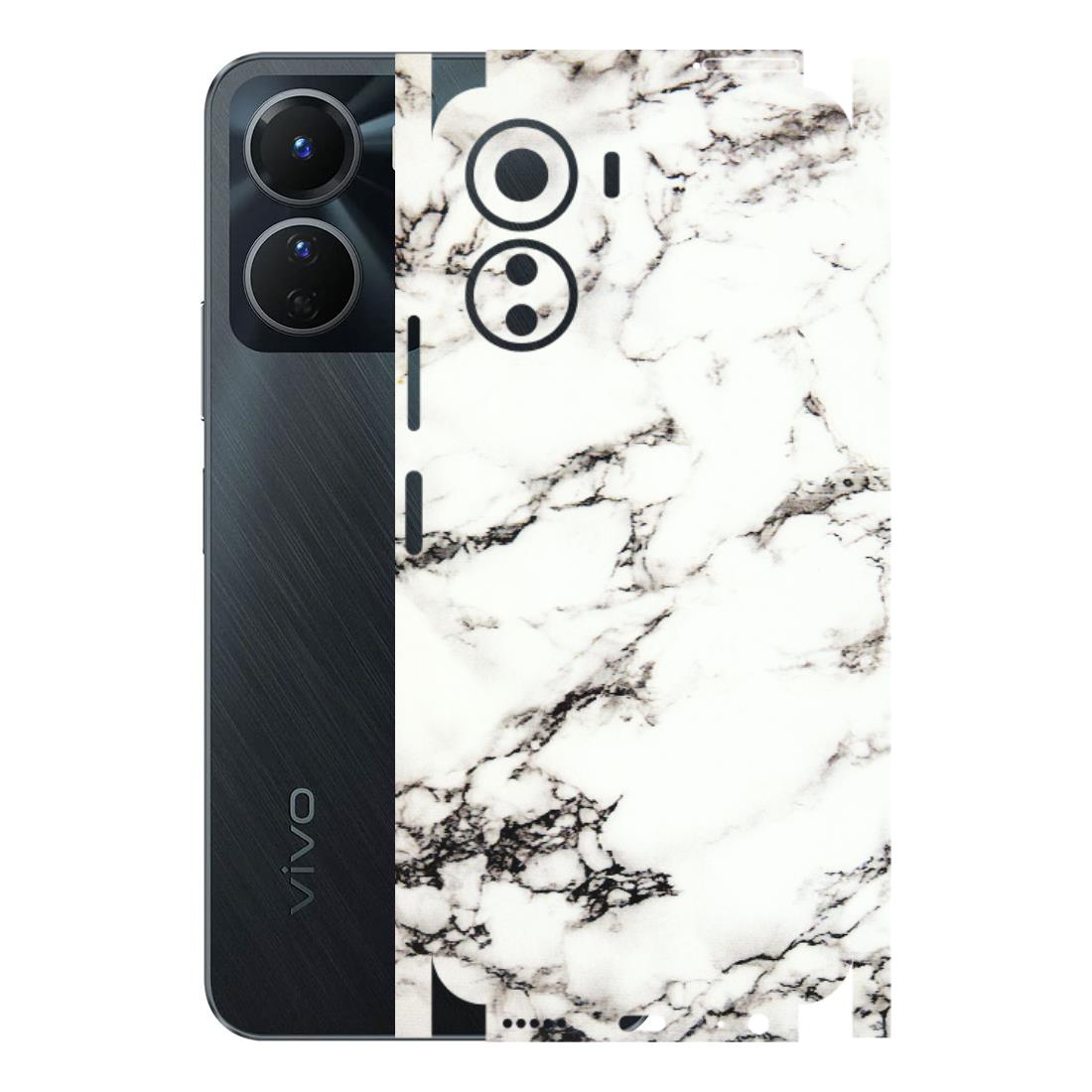 VIVO Y Series Phone Skins (All Models) - Black and White Marble Texture - 3D Embossed Finish (L-124) Vivo Y16