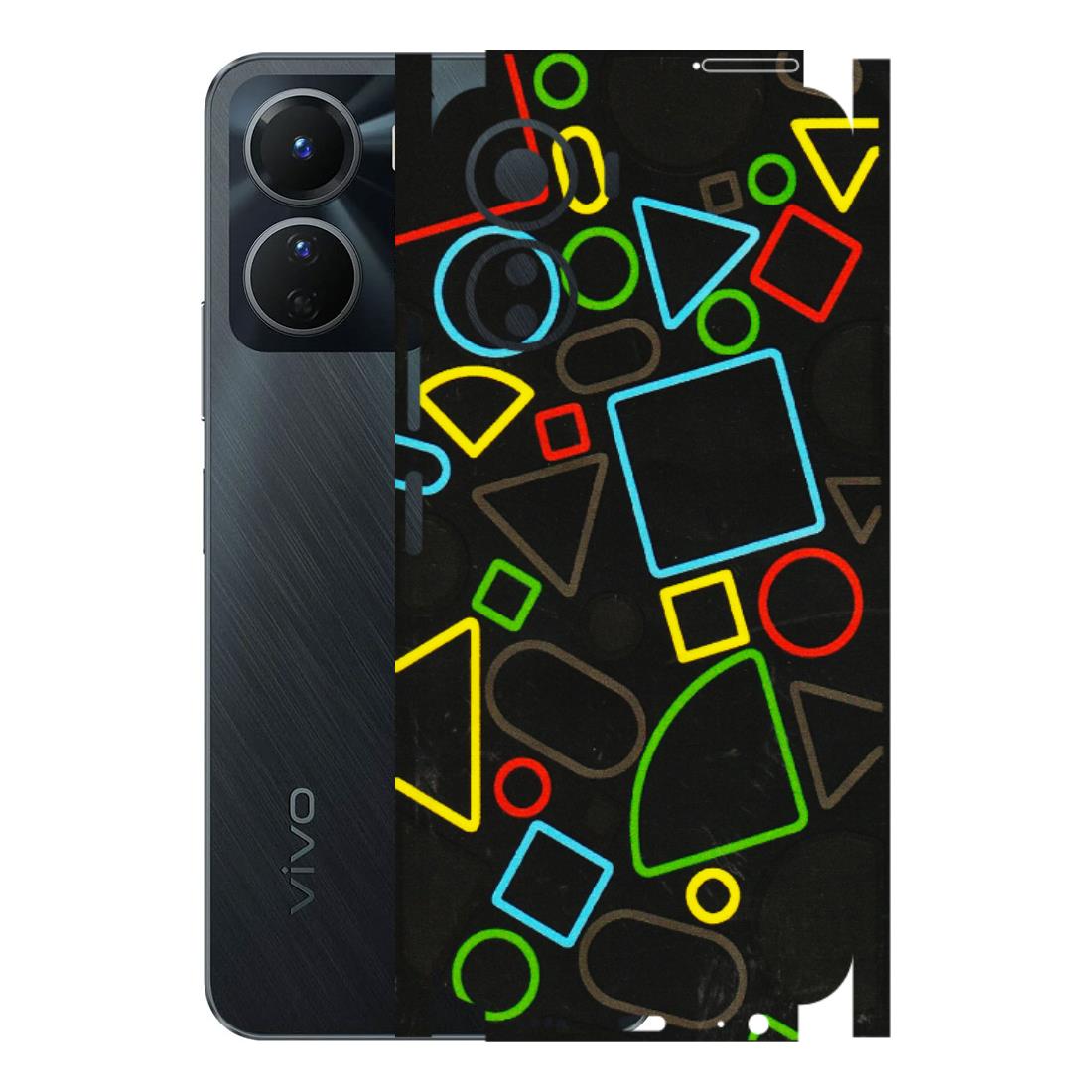 VIVO Y Series Phone Skins (All Models) - Black Shapes - 3D Embossed Finish (L-131) Vivo Y16