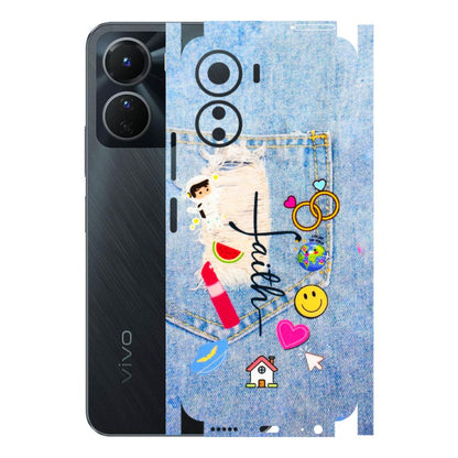 VIVO Y Series Phone Skins (All Models) - Denim Jeans Pocket - 3D Embossed Finish (L-134) Vivo Y16