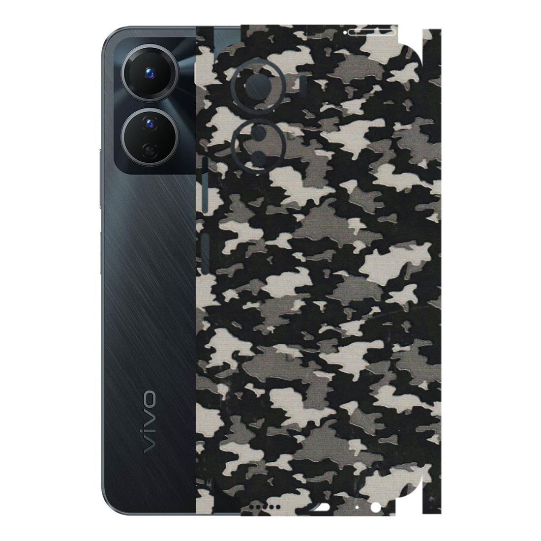 VIVO Y Series Phone Skins (All Models) - Black/Grey Camoflaunge - 3D Embossed Finish (L-142) Vivo Y16