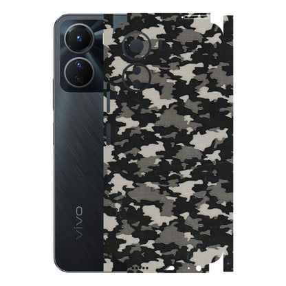 VIVO Y Series Phone Skins (All Models) - Black/Grey Camoflaunge - 3D Embossed Finish (L-142) Vivo Y16