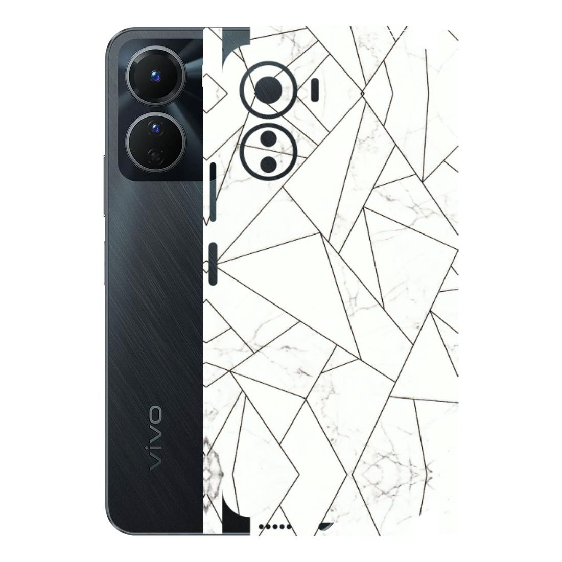 VIVO Y Series Phone Skins (All Models) - Luxury White Marble Effect - 3D Embossed Finish (L-168) Vivo Y16