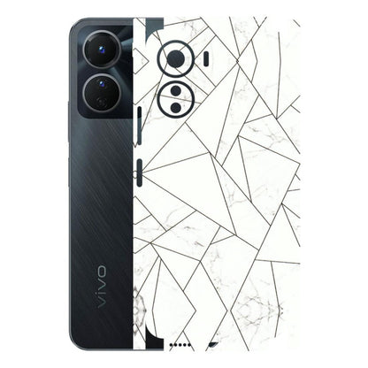 VIVO Y Series Phone Skins (All Models) - Luxury White Marble Effect - 3D Embossed Finish (L-168) Vivo Y16