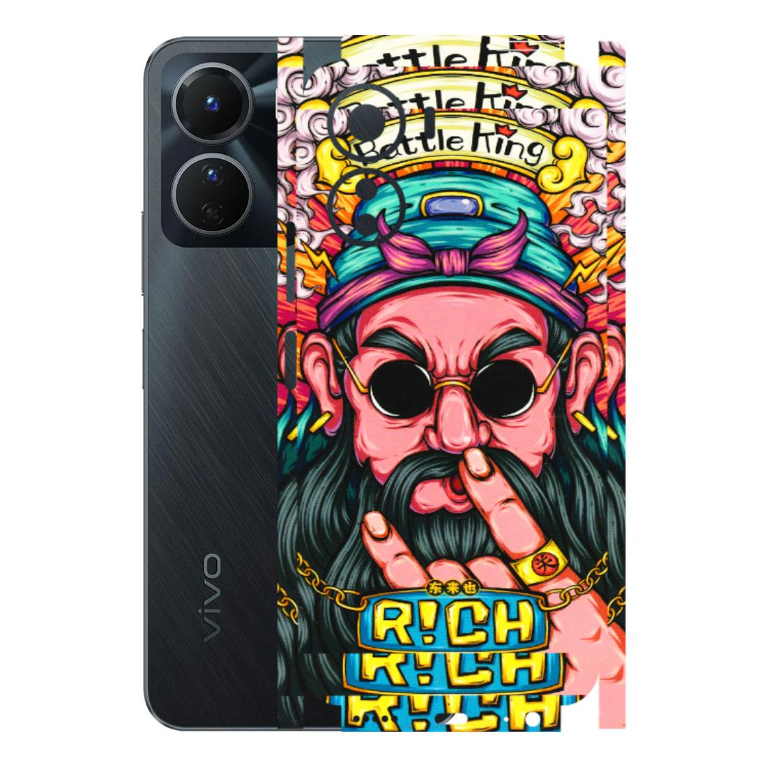 VIVO Y Series Phone Skins (All Models) - Battle King Dude Face - 3D Embossed Finish (L-178) Vivo Y16