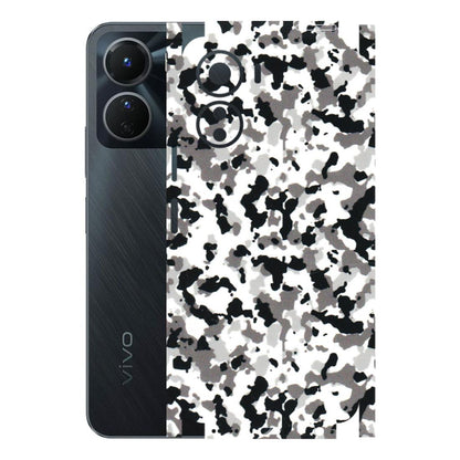 VIVO Y Series Phone Skins (All Models) - White Black Camouflage - 3D Embossed Finish (L-18) Vivo Y16