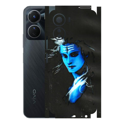 VIVO Y Series Phone Skins (All Models) - Har Har Mahadev Blue/Black - 3D Embossed Finish (L-185) Vivo Y16