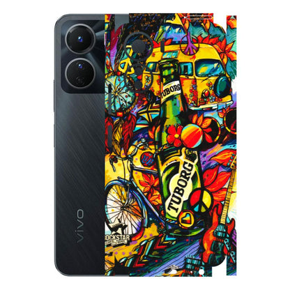 VIVO Y Series Phone Skins (All Models) - Cool Beer Bottle - 3D Embossed Finish (L-193) Vivo Y16