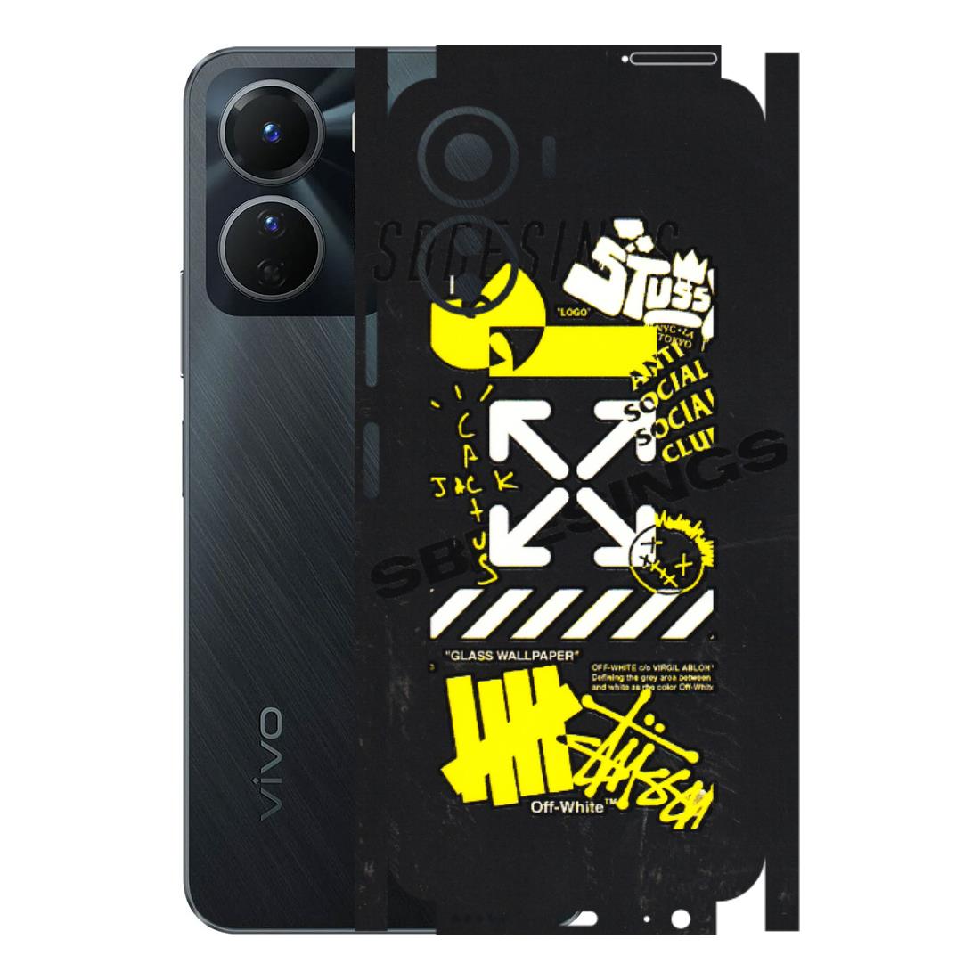VIVO Y Series Phone Skins (All Models) - Anti Social Graffiti - 3D Embossed Finish (L-198) Vivo Y16