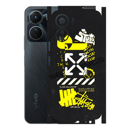VIVO Y Series Phone Skins (All Models) - Anti Social Graffiti - 3D Embossed Finish (L-198) Vivo Y16