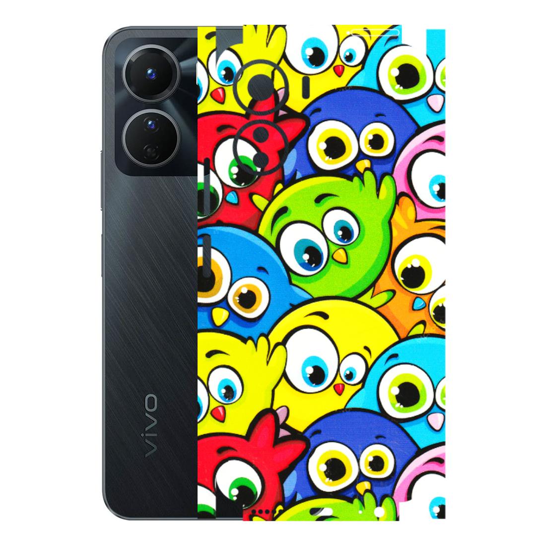 VIVO Y Series Phone Skins (All Models) - Cute Fluffy Birds - 3D Embossed Finish (L-213) Vivo Y16