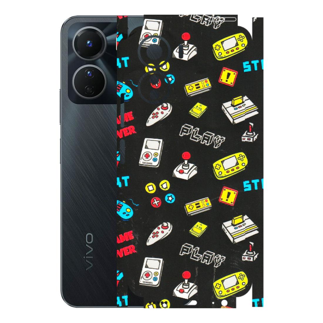 VIVO Y Series Phone Skins (All Models) - Gaming Doodles - 3D Embossed Finish (L-224) Vivo Y16