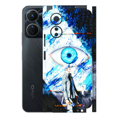 VIVO Y Series Phone Skins (All Models) - Gojo Satoru evil eye - 3D Embossed Finish (L-239) Vivo Y16