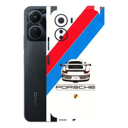 VIVO Y Series Phone Skins (All Models) - Porche Car Sober Logo - 3D Embossed Finish (L-248) Vivo Y16