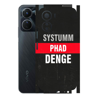 VIVO Y Series Phone Skins (All Models) - Systumm Phad Denge - 3D Embossed Finish (L-278) Vivo Y16