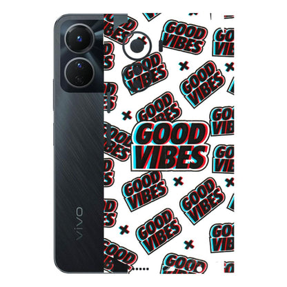 VIVO Y Series Phone Skins (All Models) - Good Vibes - 3D Embossed Finish (L-282) Vivo Y16