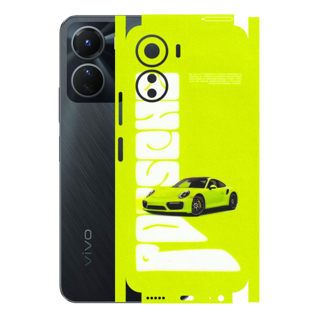 VIVO Y Series Phone Skins (All Models) - Lime Green Porche - 3D Embossed Finish (L-30) Vivo Y16